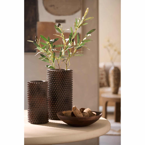 Light & Living vaas Caldras - bruin - Ø22cm