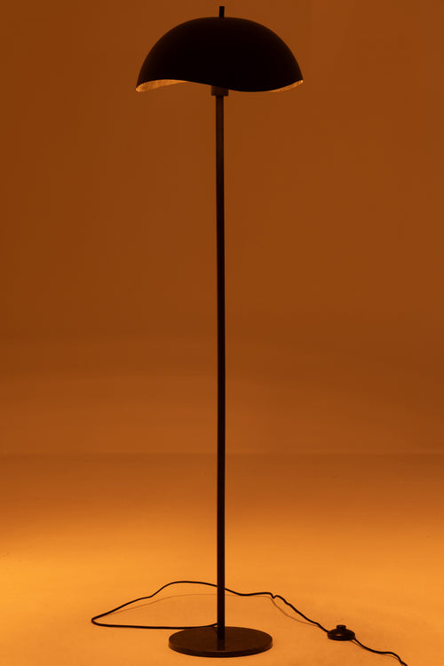 J-Line vloerlamp - metaal/marmer - zwart