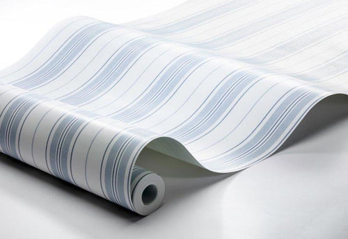 Borastapeter behang strepen blauw - 53 cm x 10.05 m - 660516 - vtwonen shop
