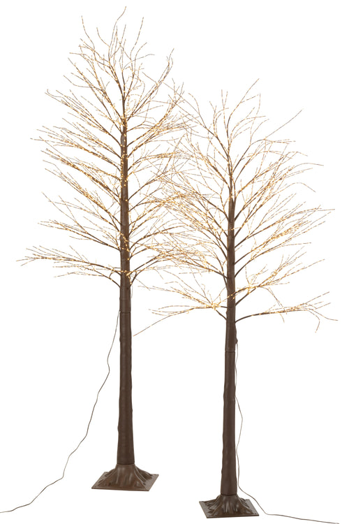 J-Line decoratie Boom 3000 Led - metaal - bruin - large - vtwonen shop