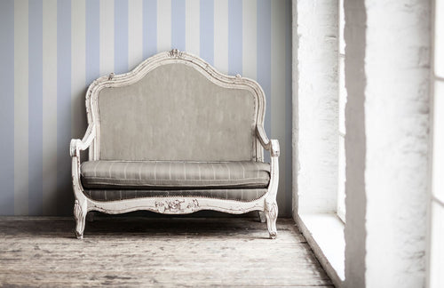 Livingwalls behang strepen blauw en wit - 53 cm x 10.05 m - AS-314024 - vtwonen shop