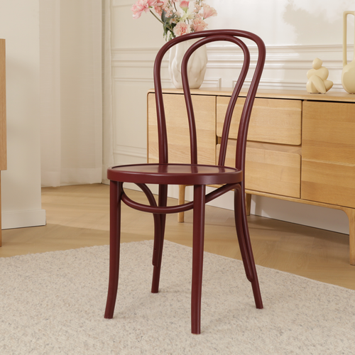 Fameg Vienna Thonet No.18 Houten Bistrostoel Burgundy - vtwonen shop