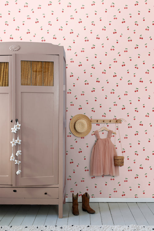 ESTAhome behang kersen roze en rood - 50 x 900 cm - 131651 - vtwonen shop