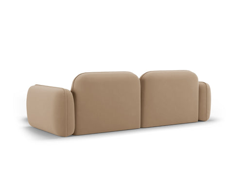 Cosmopolitan Design Modulaire hoekbank rechts Sydney 3-zits, flueel, zand - 165x230x70cm