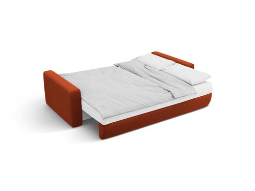 Cosmopolitan Design Omkeerbare converteerbare hoekbank met opbergdoos Belfast 3-zits, flueel kastanjebruin - 149x240x84cm