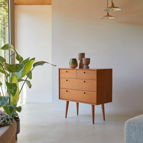 Tikamoon Massief mahoniehouten kindercommode - Naturel