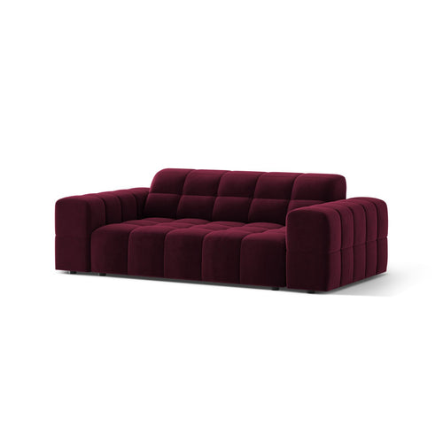 Cosmopolitan Design - Bank Chicago 2-zits, flueel bordeaux - 102x178x78cm
