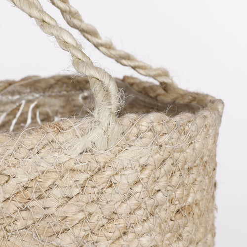 Mica Decorations Atlantic Plantenmand - Set van 2 - H16 x Ø16 cm - Crème - vtwonen shop