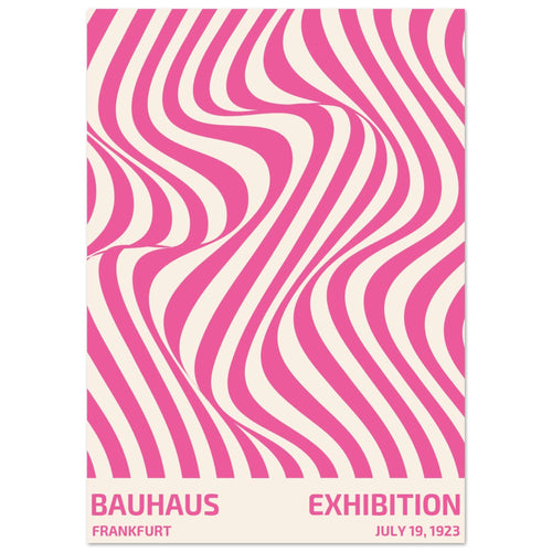 Artfulprints  Bauhaus - Exhibition Frankfurt pink   poster A4 21x29.7 cm - vtwonen shop