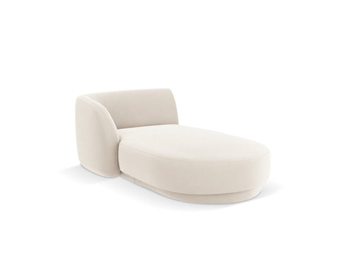 Micadoni linker meridiaan Miley flueel, lichtbeige - 156x90x70cm
