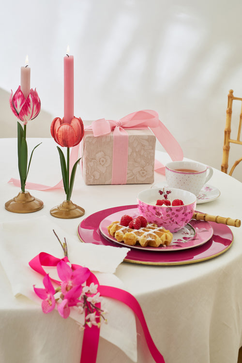 Pip Studio - Tulpen Kandelaar - Roze - 21cm - 2 stuks