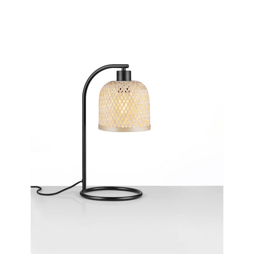 Nova Luce INTRA Tafellamp zwart, naturel E27 1x12W