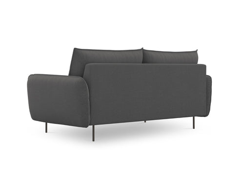 Cosmopolitan Design Bank Vienna 3-zits, structurele stof, donkergrijs - 92x200x95cm