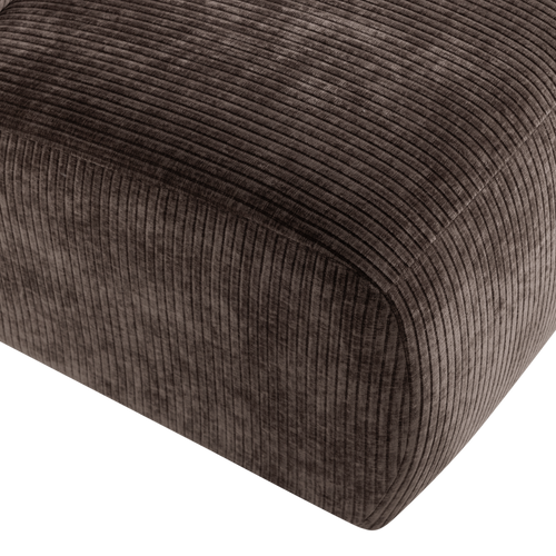 WOOOD 1-zits bank Mojo Base - Ribstof - Bruin - 74x84x97
