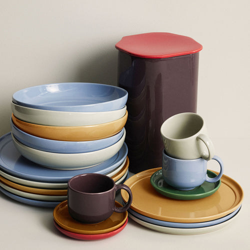 Hübsch dinerbord Amare - steenpoeder - ø28xh2cm - vtwonen shop