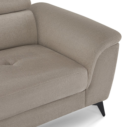 Furnhouse chaise longue bank rechts Betis - Taupe - Stof - 95x290x90