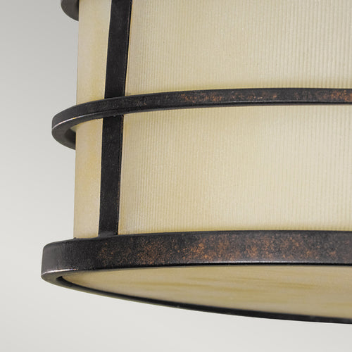 Elstead Fusion - 3-lichts semi-inbouw plafondlamp brons, E27