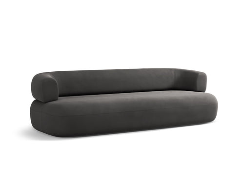 Micadoni Bank Jenny 4-zits, flueel donkergrijs - 90x226x73cm