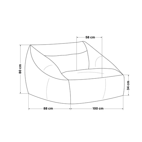 Home Deluxe Zitzak COSY Beige - vtwonen shop