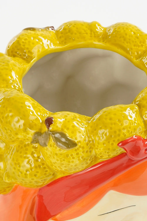 Mica Decorations Funny Bloempot Binnen - H25 x Ø20 cm - Dolomiet - Geel - vtwonen shop