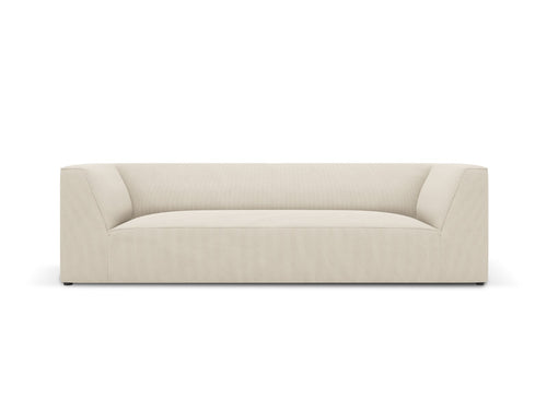 Micadoni Bank Ruby 3-zits, ribfluwelen, lichtbeige - 93x232x69cm