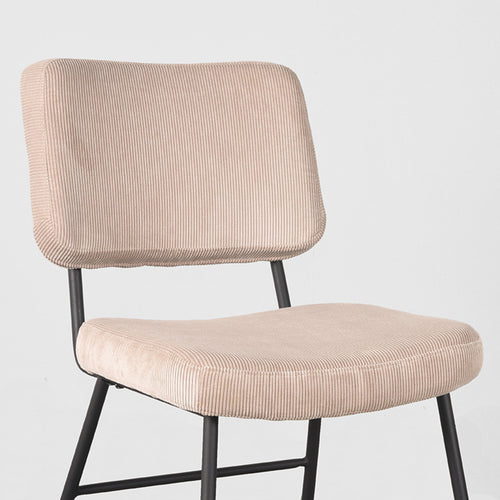 LABEL51 Eetkamerstoel Noah - Naturel Ribstof - Zithoogte 48cm - Set van 2 - vtwonen shop