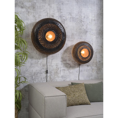 GOOD&MOJO wandlamp Andes - zwart - Ø40cm