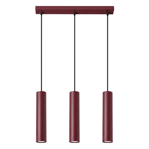 Sollux Lighting Hanglamp LAGOS 3L bordeaux - 45x6x90cm