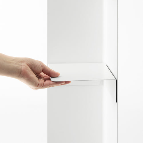 Yamazaki Tower Toiletrolhouder op wielen smal - Wit - vtwonen shop