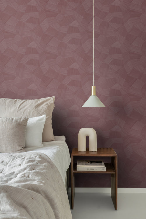 Origin Wallcoverings behang grafisch 3D motief mauve taupe - 50 x 900 cm - 348062 - vtwonen shop