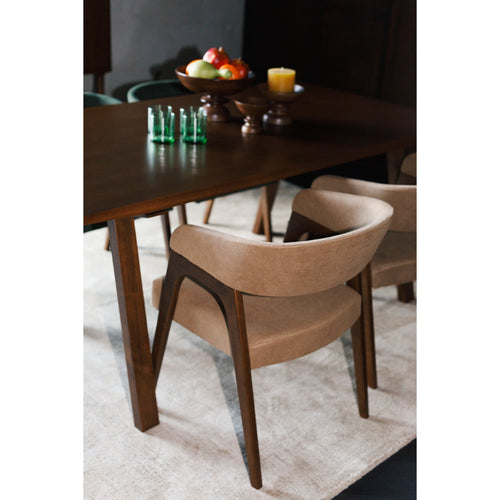 Dutchbone Adamello Eetkamertstoel Beige - Set van 2