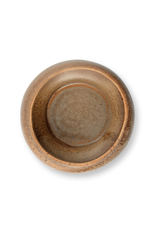 vtwonen - Waxinelichthouders Organic - Keramiek - Mocha - 9 x 5.5 cm - Set van 2