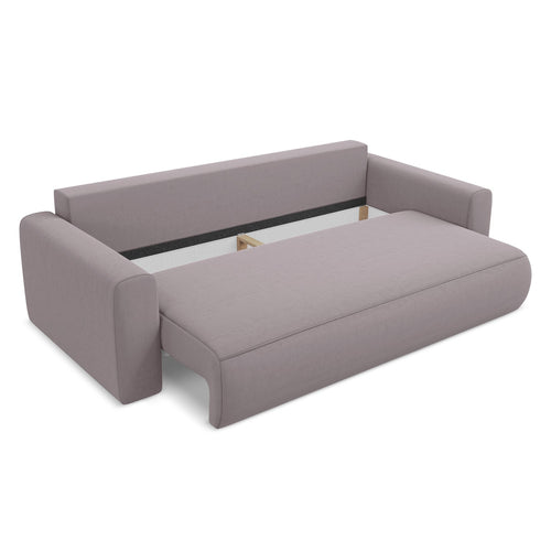 LaMiaSofa 3-zits slaapbank Perugia - velours - lavendel - 238x105x82