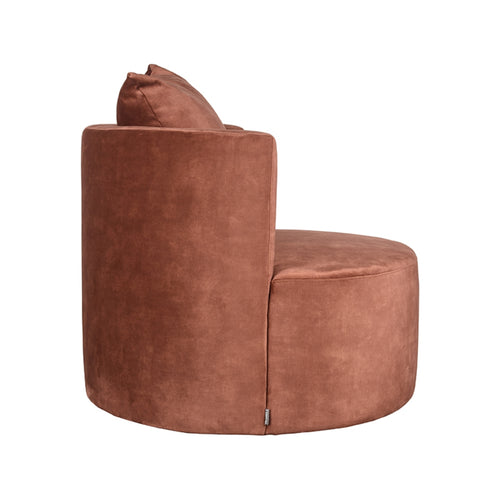 LABEL51 Fauteuil Evy - Bruin Velvet - 90x90x75cm