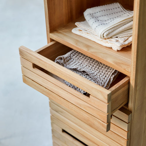 Tikamoon Massief teakhouten kolomkast - Naturel - vtwonen shop