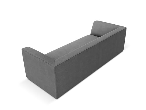 Micadoni Bank Ruby 3-zits, structurele stof, grijs - 93x232x69cm