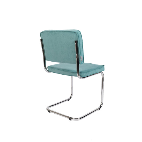 Zuiver Ridge Rib Eetkamerstoelen  Blauw - Set van 2 - vtwonen shop