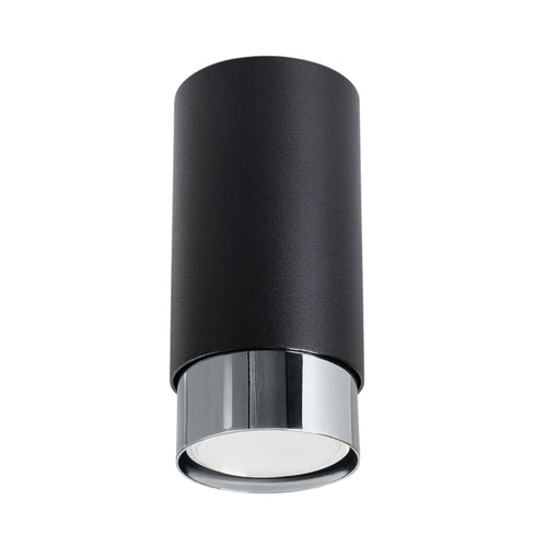 Sollux Lighting Plafondlamp NERO 12,5 zwart/chroom - 6x6x12,5cm
