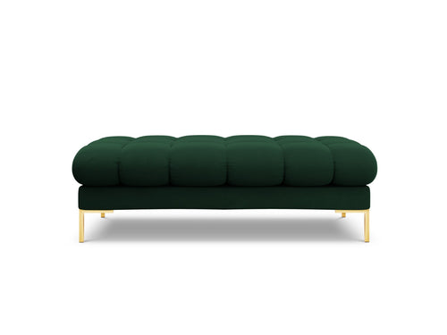 Cosmopolitan Design Bank Bali 2-zits, flueel, flessengroen - 62x133x40cm