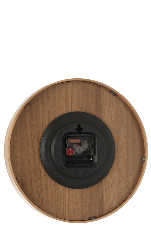 J-Line klok - multiplex/hout - donker naturel - small - Ø 30 cm - vtwonen shop