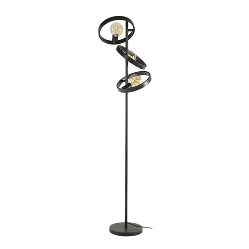 Giga Meubel Vloerlamp Hover - Zwart Metaal - 3-Lichts - 40x40x155cm