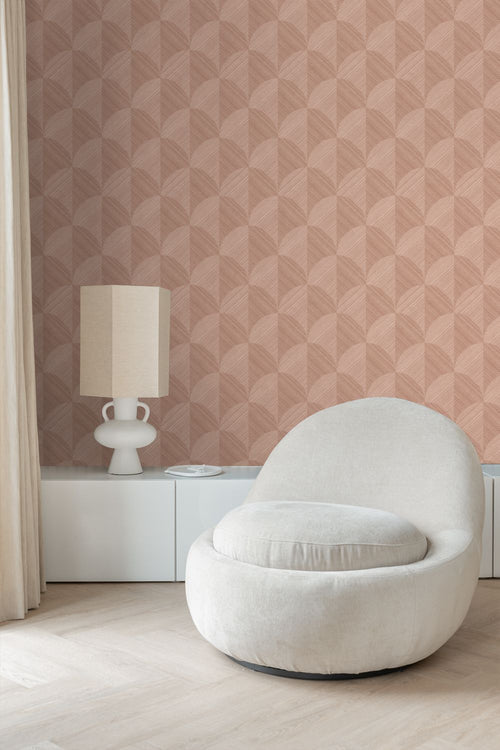 Origin Wallcoverings behang 3D-motief terracotta roze - 53 cm x 10.05 m - 347937