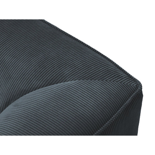 Cosmopolitan Design - Modulaire hoekbank rechts Siena 3-zits, ribfluwelen blauw - 180x186x69cm