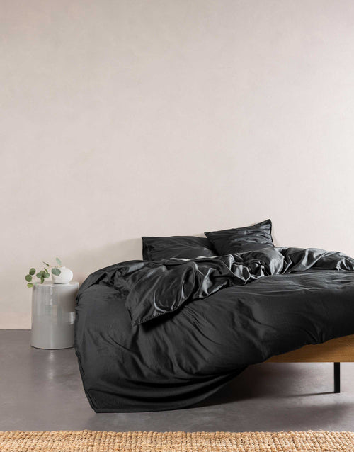 Essenza Minte dekbedovertrek - Lits-Jumeaux XL – 260x200/220 cm - Antraciet