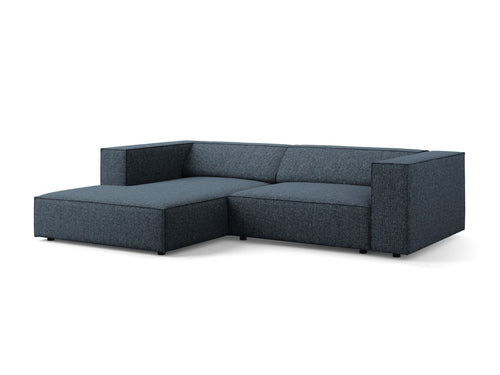 Cosmopolitan Design linker hoekbank Arendal 3-zits, chenille, koningsblauw - 166x224x70cm
