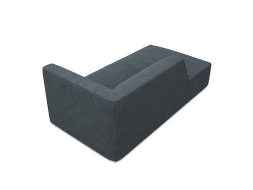 Micadoni - Linker meridiaan "Ruby" ribfluwelen, blauw - 180x93x69cm