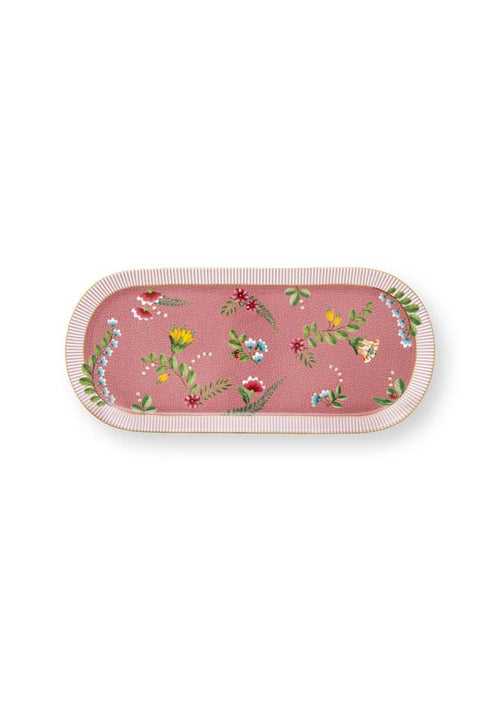 Pip Studio La Majorelle Taartplateau - Servies - Taartschaal - Roze - 33.3x15.5cm - vtwonen shop