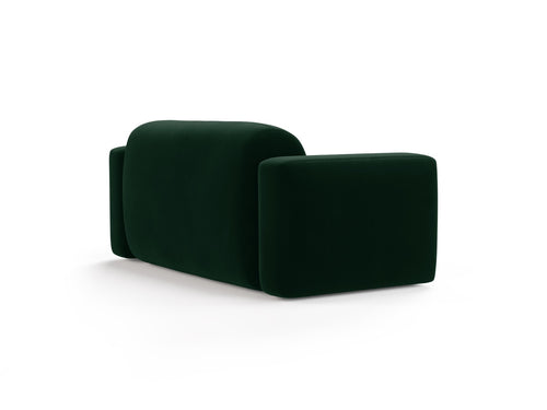 Cosmopolitan Design Modulaire bank Strino 2-zits, flueel flessengroen - 98x180x78cm