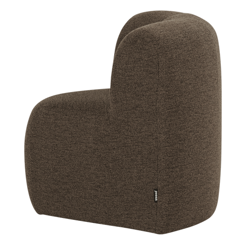 WOOOD eetbank hoek met rugleuning Mojo Base - Bouclé - Bruin - 83x80x80