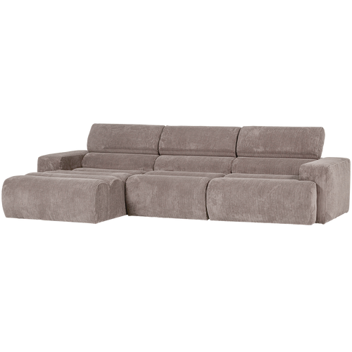 WOOOD chaise longue bank links Novi - Ribstof - Zand - vtwonen shop